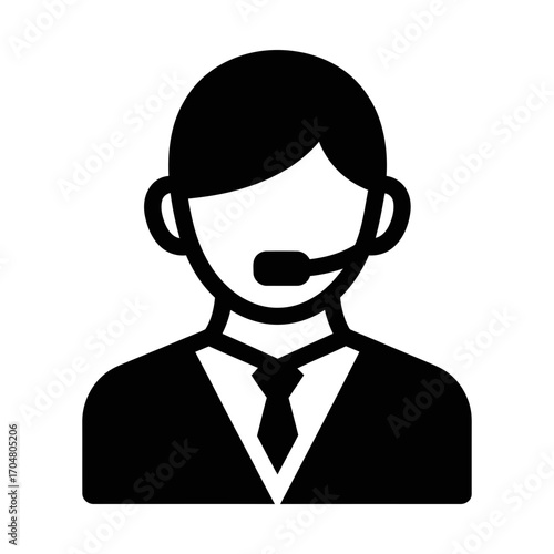 customer service glyph icon