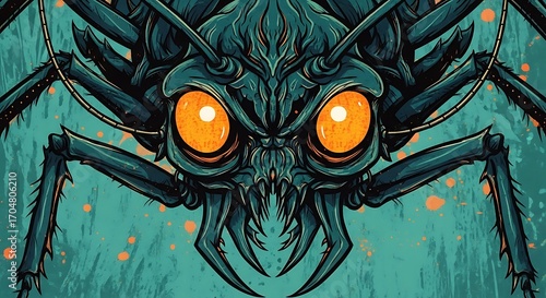 Giant Insect Monster Close-up.