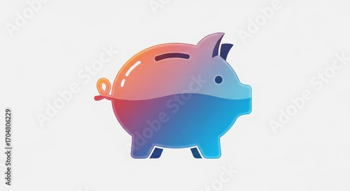 Visualize Your Savings Goals with this Modern Piggy Bank Illustration, Perfect for Financial Planning, Budgeting, and Investment Campaigns, originally a scalable vector graphic