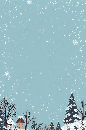christmas background with snowman