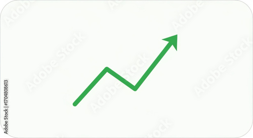 Dynamic green arrow trending upward, signifying growth, success, and positive market performance, ideal for finance, business, and investment visuals, conveying progress and achievement