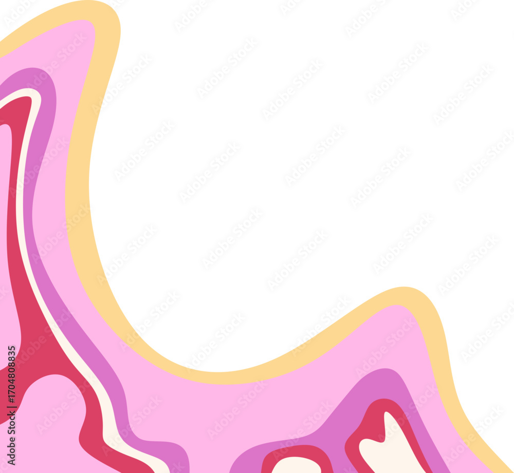 Obraz premium Abstract Colorful Liquid Corner Border