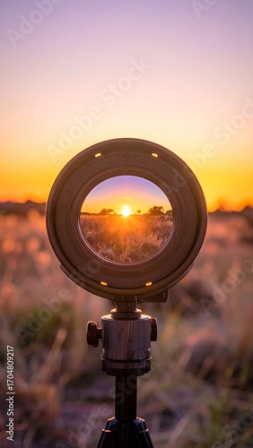 Sunrise through a lens