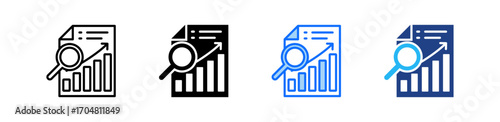 Data Chart Icon Set Multiple Style Collection