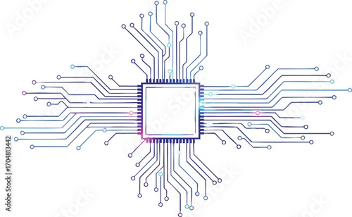 Abstract Microchip Circuit Board Technology Background