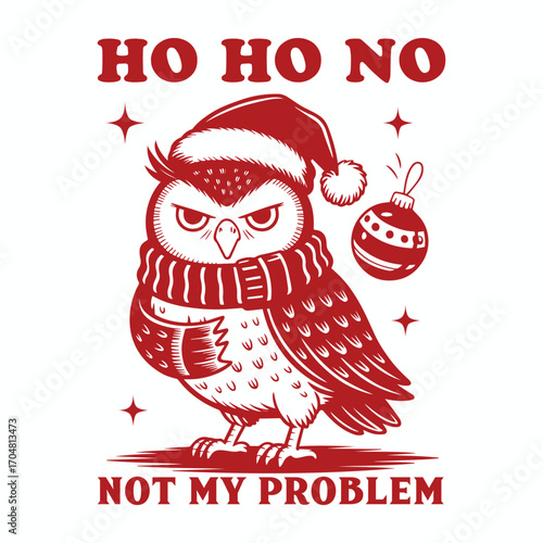 Ho Ho Ho No No No Funny Christmas Xmas T-Shirt
