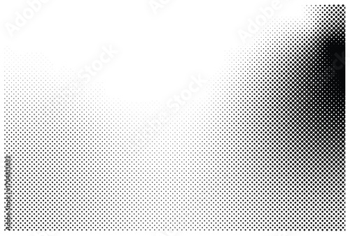 Abstract Black and White Halftone Background Pattern.
