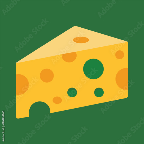 Cheese icon with flat style emoji cheese icon dairy food product kitchen culinary vector illustration