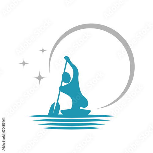 Canoe logo icon illustration