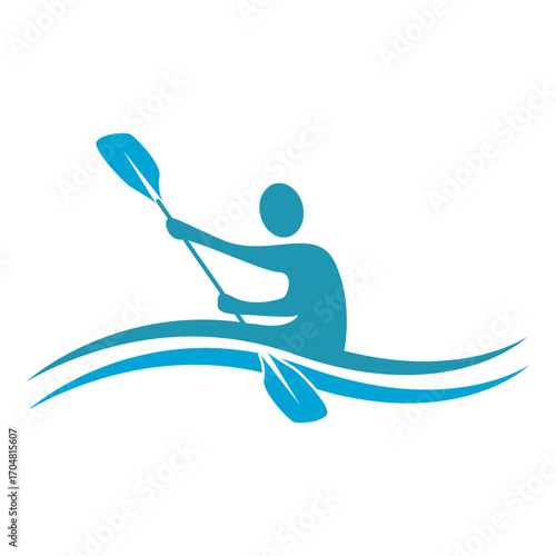 Canoe logo icon illustration