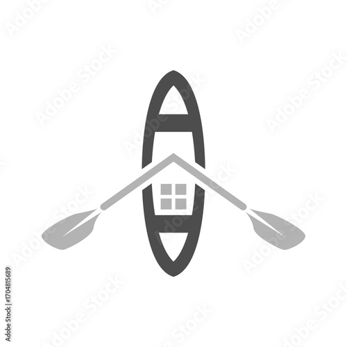 Canoe logo icon illustration