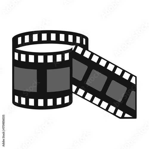 Film strip icon used for videography elements cinema photography movie production equipment vector artwork