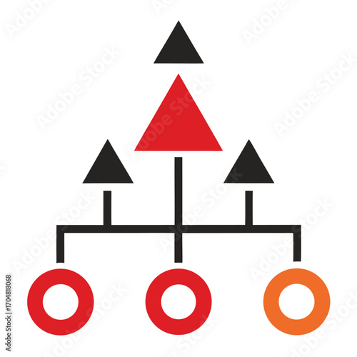 Order and chaos diagram isolated on white background abstract balance philosophy contrast vector illustration