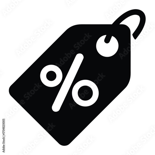 Shopping tag discount coupon label with percentage sale promotion marketing ecommerce retail vector illustration