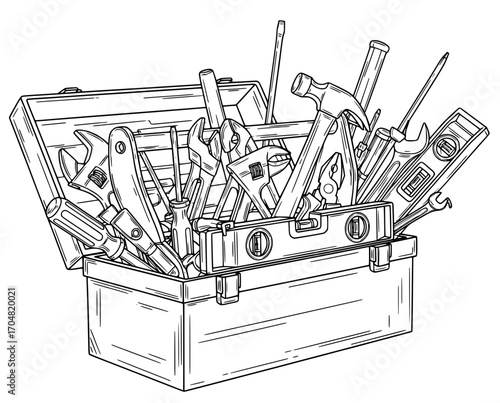 toolbox-repair-tools-line-art