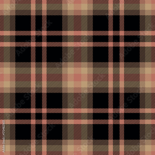 Seamless beige color check pattern. Repeating patern plaid. Checkered design for prints. Repeated tartan fabric. Vector scottish fabriс. Ekose texture. Madras flannel. Checker line. Stripe gingham