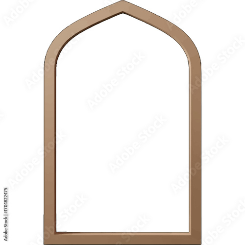 Arch frame window a design element with gothic architectural style for classic layouts use for backgrounds creating timeless designs  adding elegance.