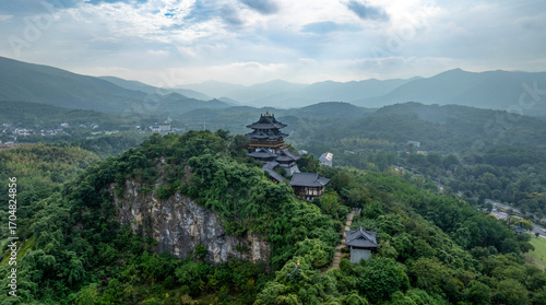 Cuadro en lienzo ‌Scenic Views of Dongpo Pavilion in Yixing‌