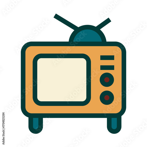 CRT Television icon design