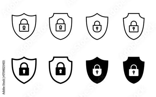 Security icon set. protection icon. privacy. vpn