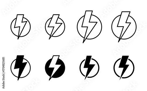 Power icon set. Power Switch Icon. Electric power