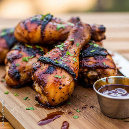 Wallpaper Mural BBQ Chicken Legs – Grilled Barbecue Drumsticks  Torontodigital.ca