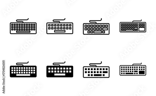 Keyboard icon set. keyboard vector symbol