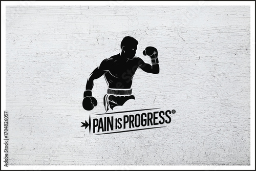Strength Through Struggle Poster,
Warrior Mindset Illustration,
Boxing Training Motivation Quote,
Fighter’s Journey to Success