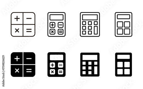 Calculator icon set. Accounting calculator icon. calculator vector