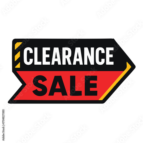 Clearance Sale Arrow Banner Design.