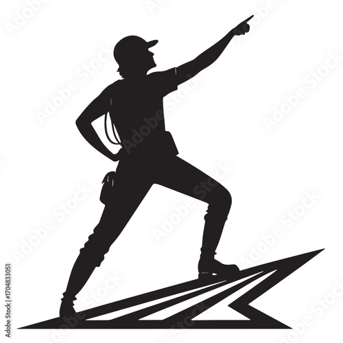 Black perparation readiness Silhouette Vector, High Quality Illustration on White Background