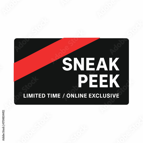 Sneak Peek Limited Time Online Exclusive Announcement.