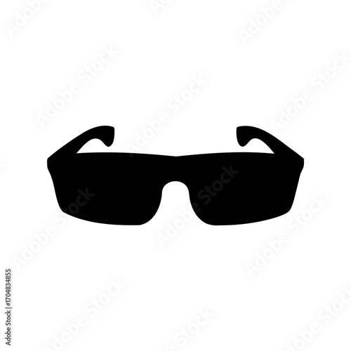 Silhouette of modern sunglasses providing sun protection and fashionable style choice