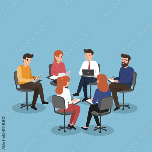 Team Brainstorming Session Collaborative Ideas and Solutions