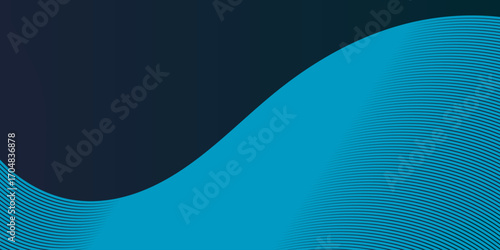 Dynamic abstract background featuring a vibrant blue wave with subtle linear texture, contrasting against a dark gradient. Ideal for modern designs and digital projects.