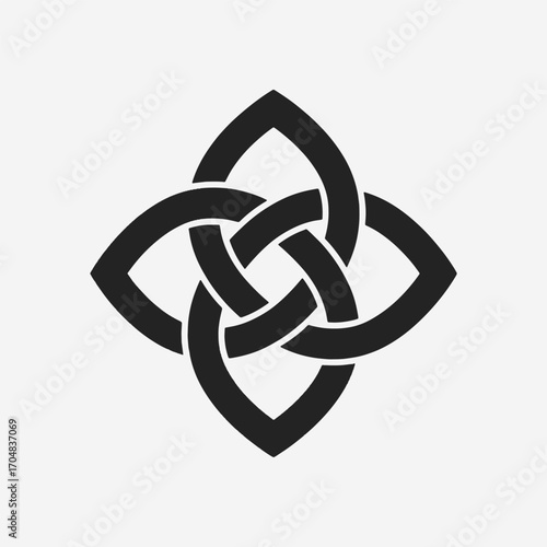 The flat design concept for the Celtic Cross poster focuses on simplicity, elegance, and ease of recognition. Vector Sign for Banner, Logos, Labels and Icons