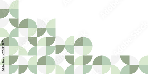 Abstract Geometric Pattern with Soft Green Tones