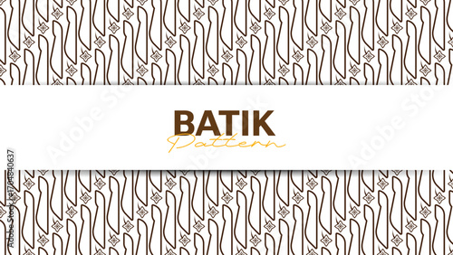 A repeating traditional batik pattern featuring parang motifs on white background, suitable for traditional and modern designs.