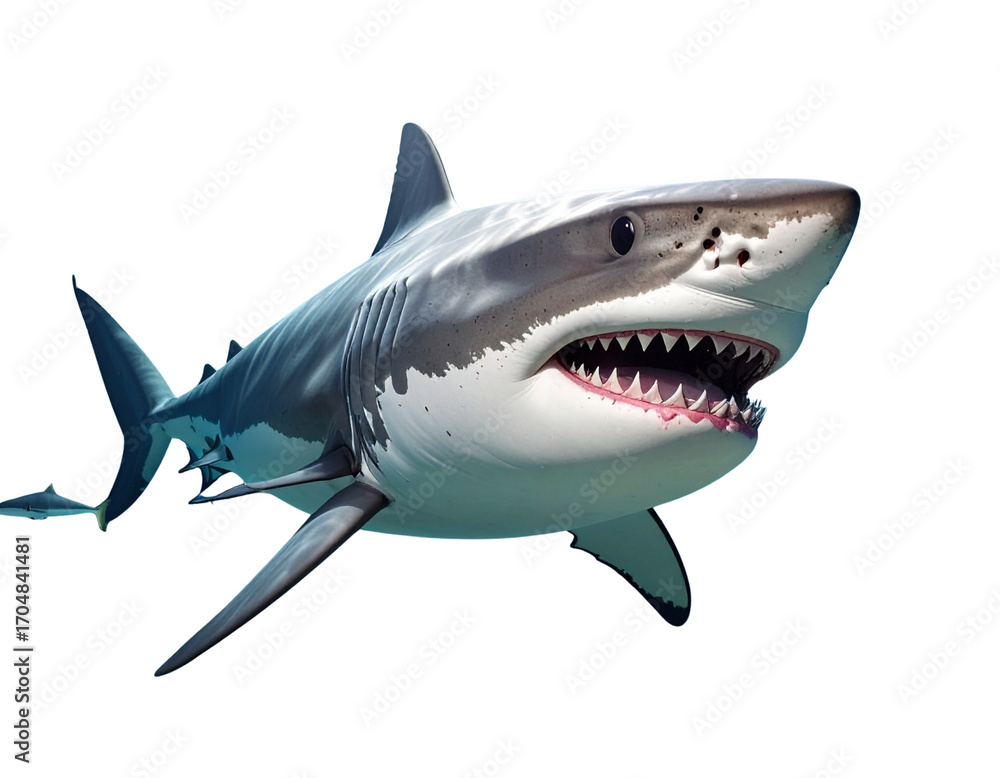 Naklejka premium great white shark