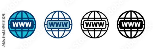 Web icon vector isolated on white background. Website vector icon. Internet world vector