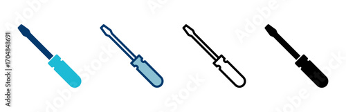 Screwdriver icon vector isolated on white background. Screwdriver vector icon
