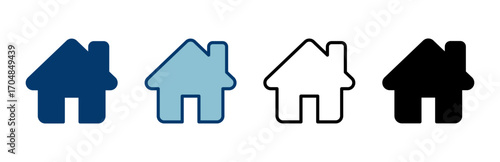 Home icon vector isolated on white background. House vector icon. Address