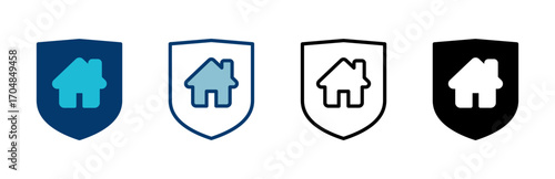 Home insurance icon vector isolated on white background. home protection icon