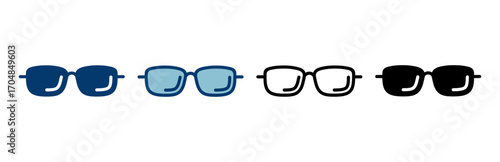 Glasses icon vector isolated on white background. Stylish Eyeglasses. Glasses vector. Optical concept