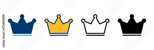Crown Icon vector isolated on white background. Crown symbol. Crown vector icon