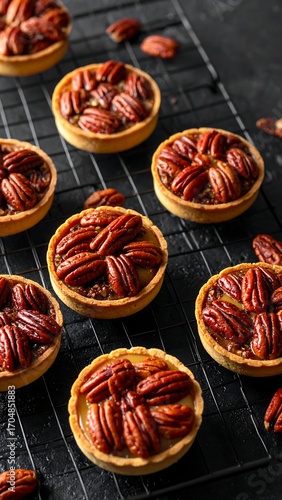 Pecan tarts on cooling rack