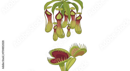 Carnivorous plants like pitcher plants and venus flytraps are fascinating flora.