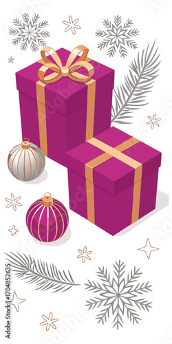 Colorfull gift box collections vactor