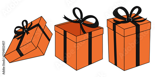 Colorfull gift box collections vactor