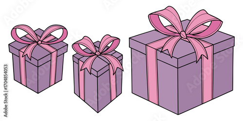 Colorfull gift box collections vactor